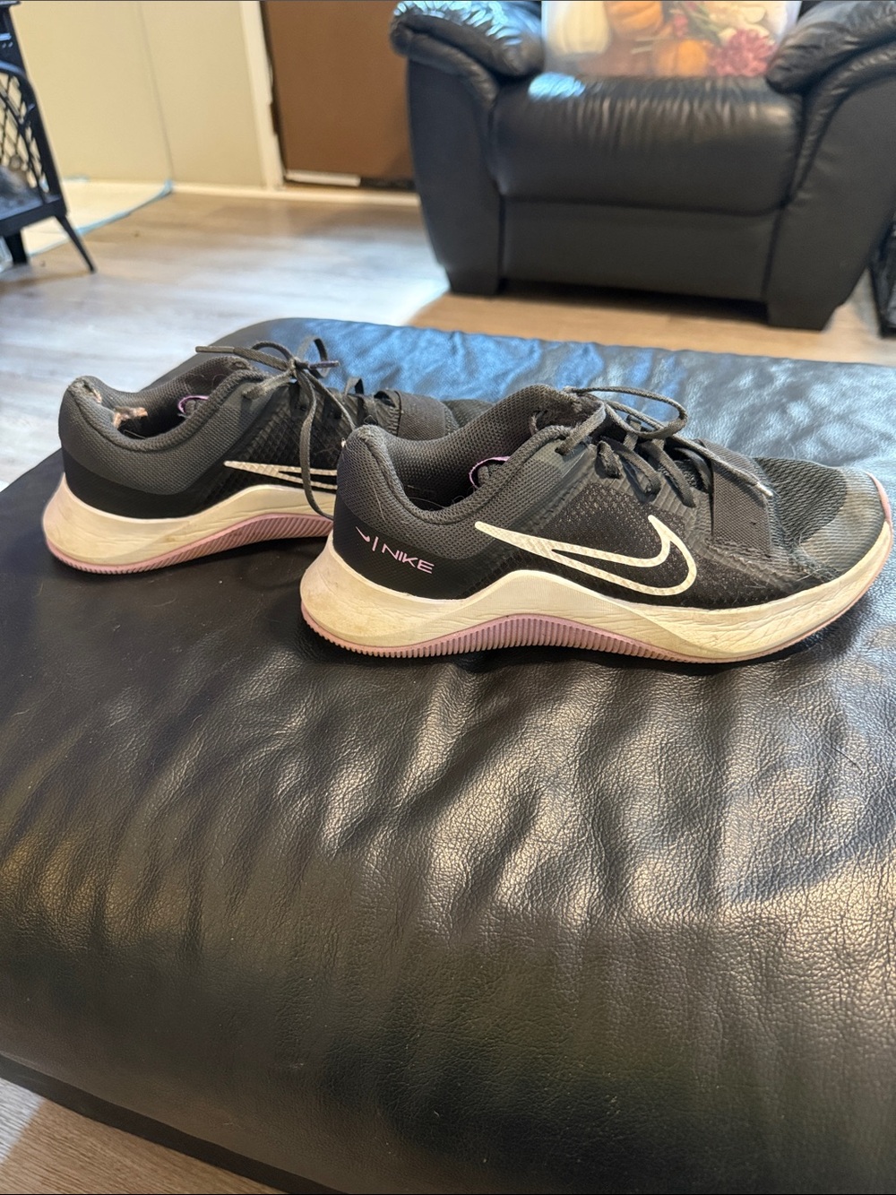 Nike Women’s Black and Pink Training Sneakers